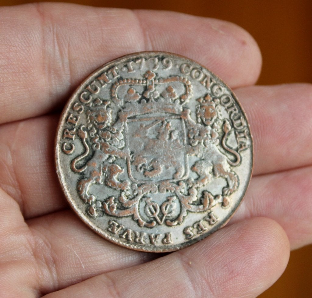 muntstuk 1 ducaton 1739 NEDERLAND oude namaak 1 dukaat, Postzegels en Munten, Vóór koninkrijk, Zilver, Losse munt, Overige waardes