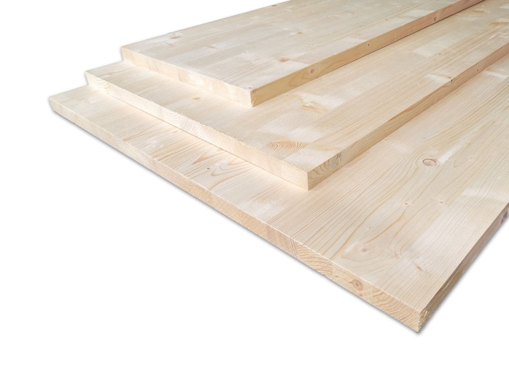 Meubelpaneel | Massief vuren hout | 18, 27 en 40 mm dik, Niet ingevuld, 20 tot 50 mm, Verzenden, Niet ingevuld