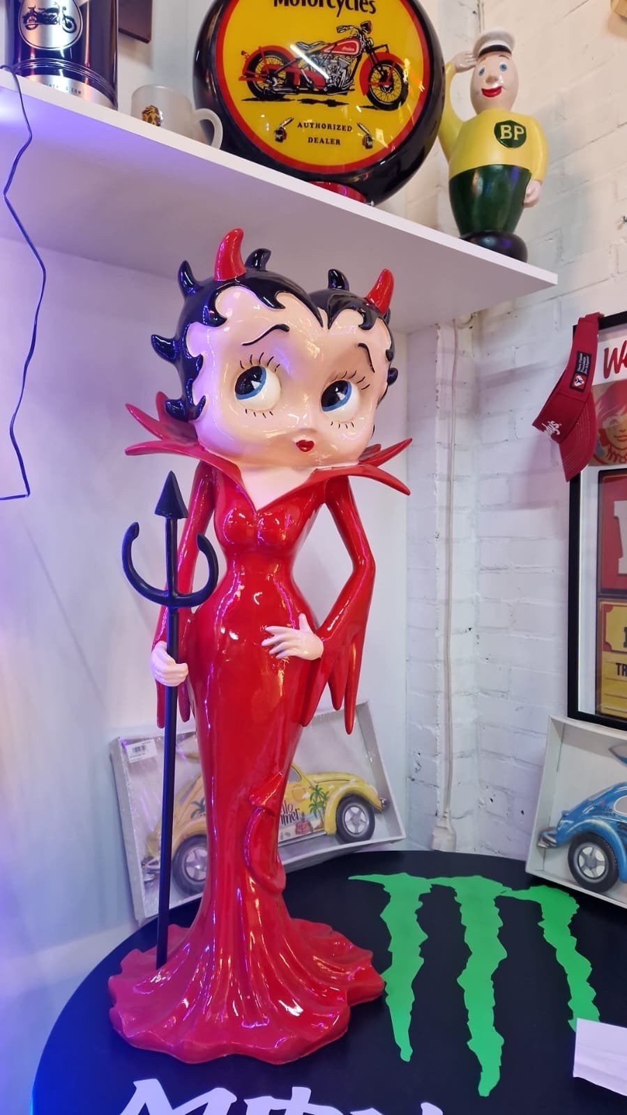 Grote Betty Boop Duivel Beeld - Uniek Decoratiestuk, Verzamelen, Beelden en Beeldjes, Ophalen