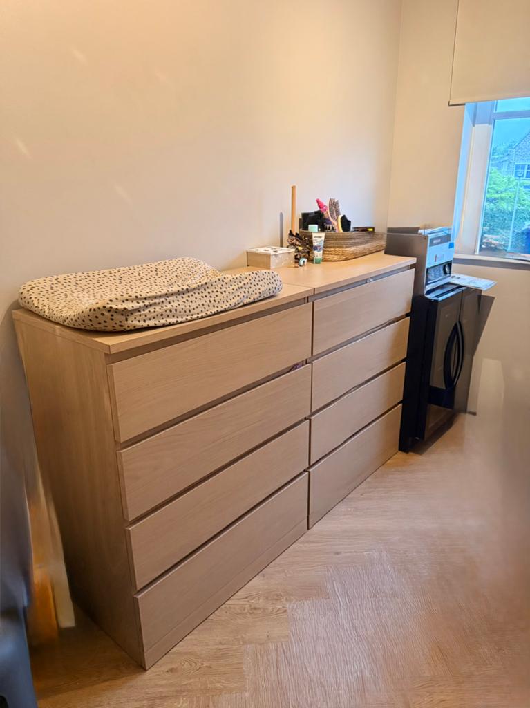 2x IKEA malm Ladekast, Huis en Inrichting, Ophalen, Gebruikt, 100 tot 150 cm, 5 laden of meer