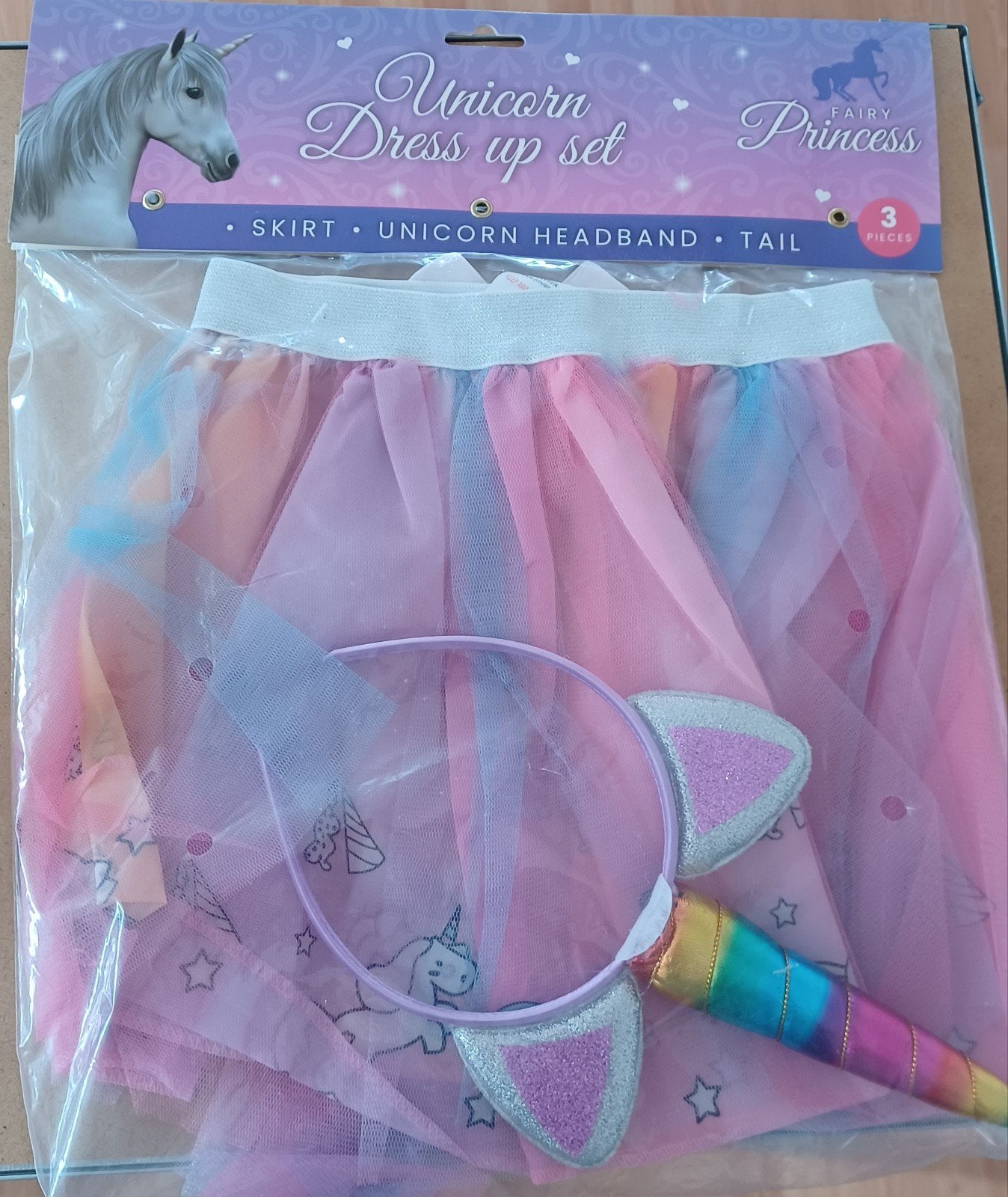 Unicorn 3-delig verkleedset, Ophalen of Verzenden, Nieuw, Meisje