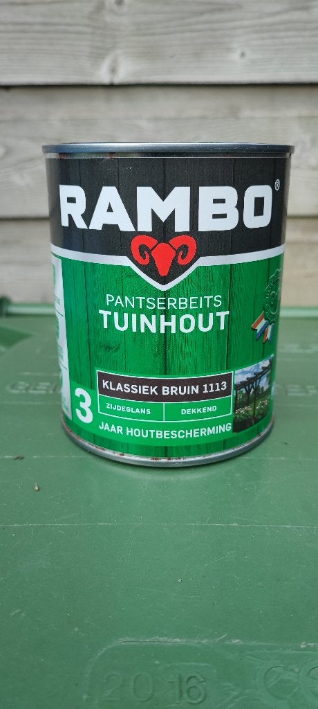 Rambo pantserbeits bruin 750 ml, Ophalen, Bruin, Nieuw, Beits