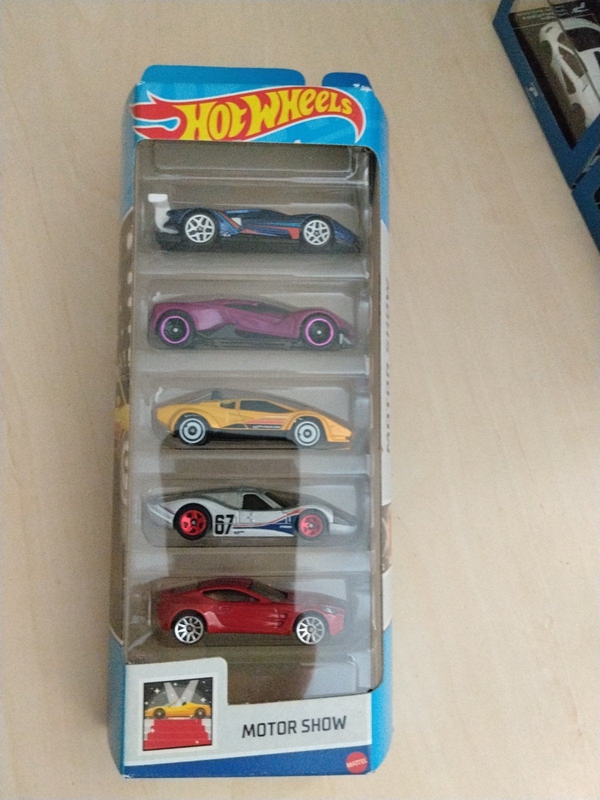 Hotwheels motor Show 5-pack Lamborghini Aston Martin hot whe, Ophalen of Verzenden, Nieuw, Auto