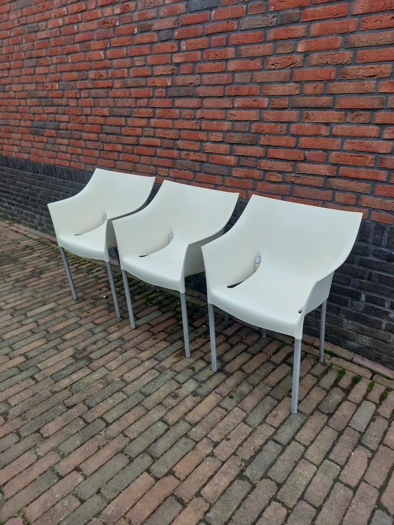 3x Dr No stoel, Ophalen, Gebruikt, Kunststof, Stapelbaar