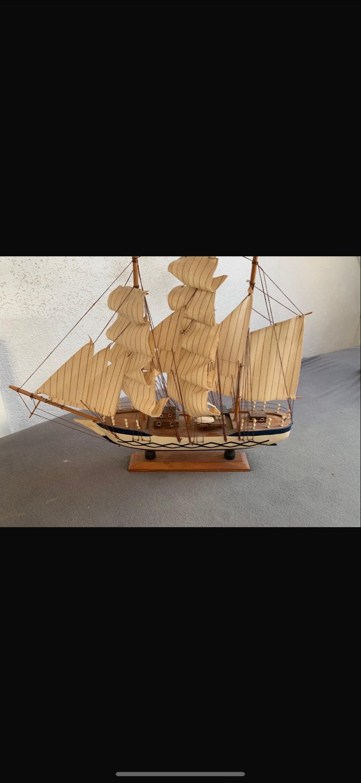 Decoratief Scheepsmodel - Houten Zeilschip, Ophalen, Gebruikt, Groter dan 1:32, Overige merken