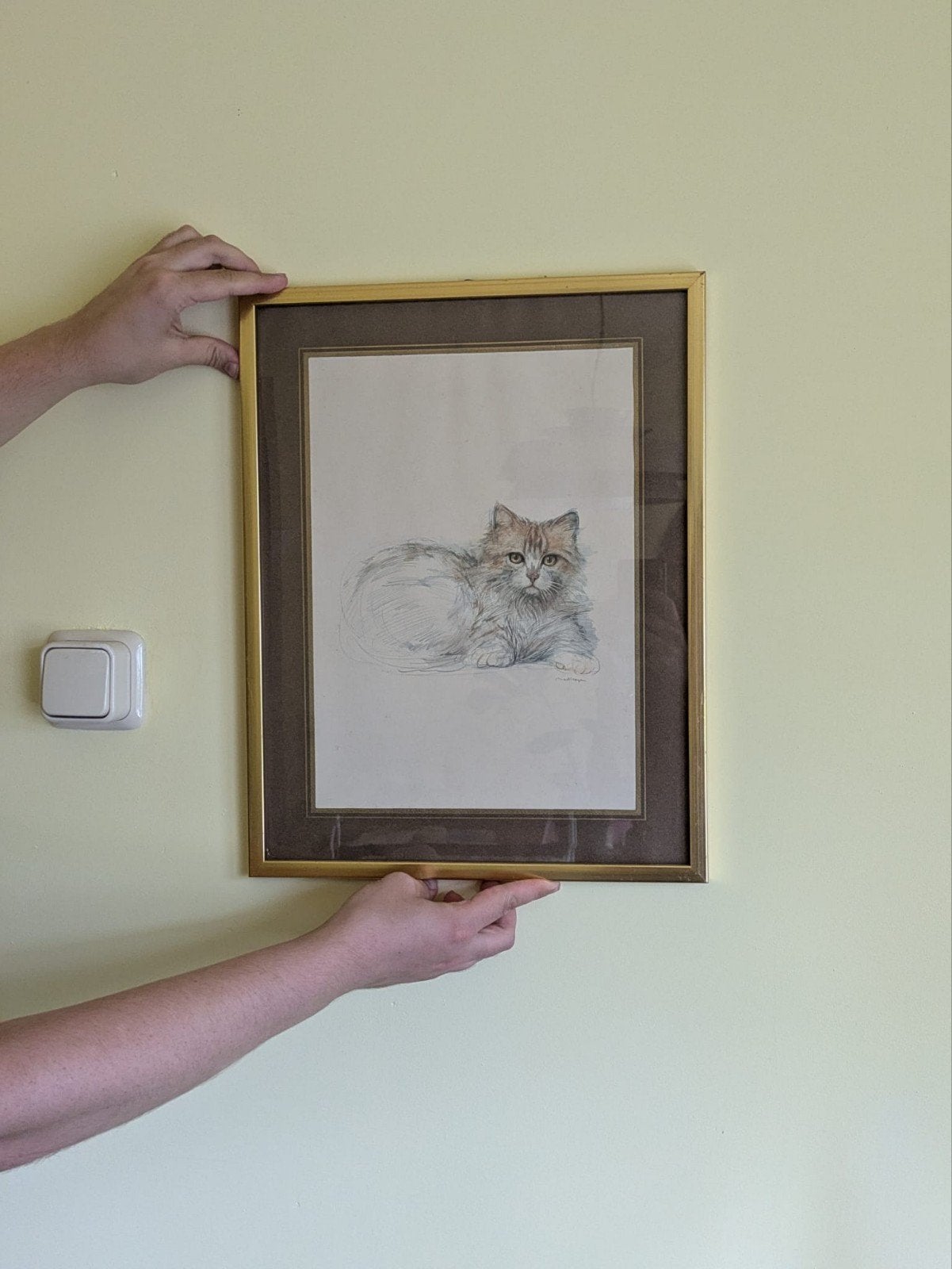 Deense Kunst | Mads Stage Prent van een Kat in G&C Billeder, Antiek en Kunst, Ophalen