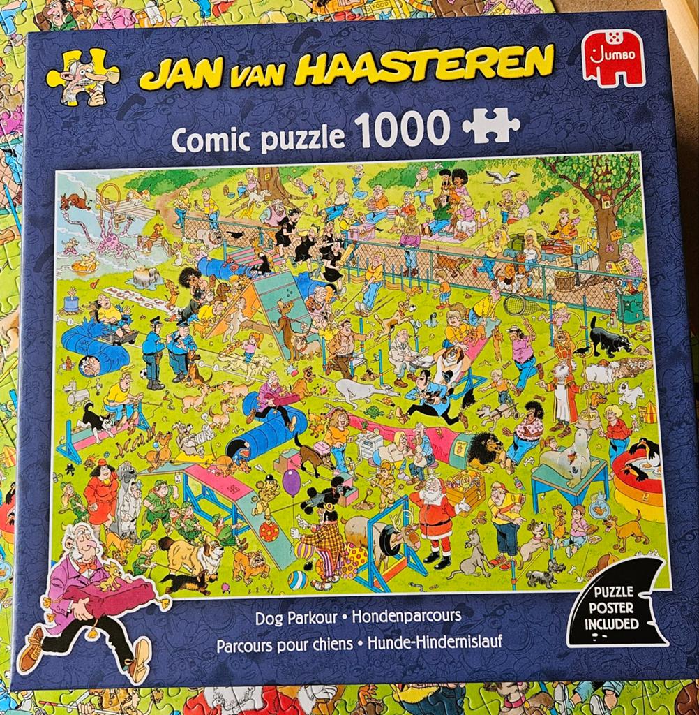 Weinig aangeboden Jan van Haasteren Hondenparcours, Ophalen of Verzenden, 500 t/m 1500 stukjes, Zo goed als nieuw