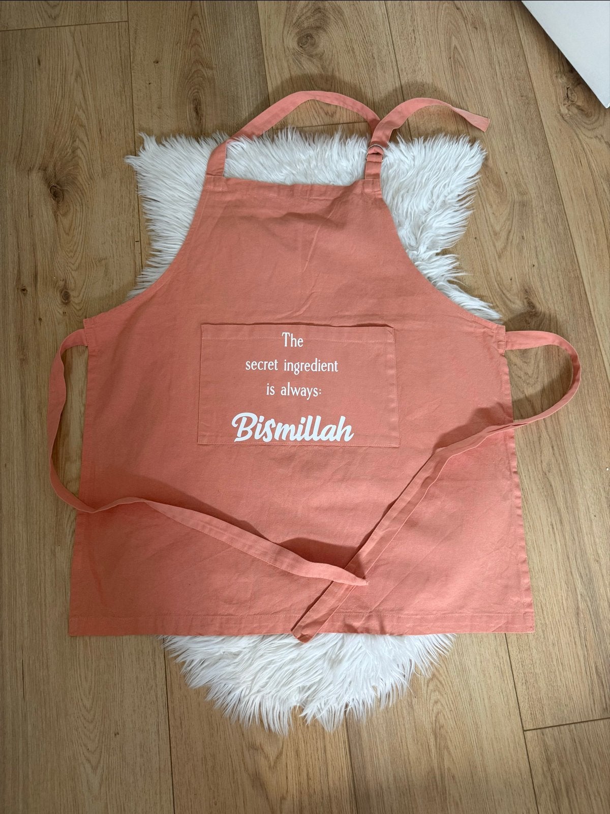 Schort met tekst, Ophalen of Verzenden, Zo goed als nieuw, Overige kleuren
