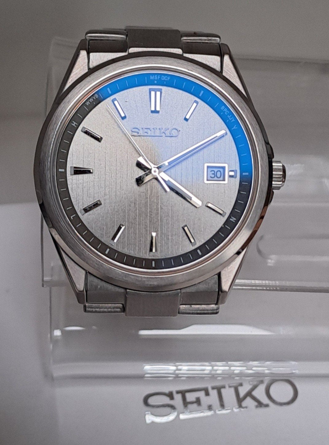 Seiko 7B72 0AK0 Radio Controlled Solar Horloge, Staal, Verzenden, Polshorloge, Zo goed als nieuw