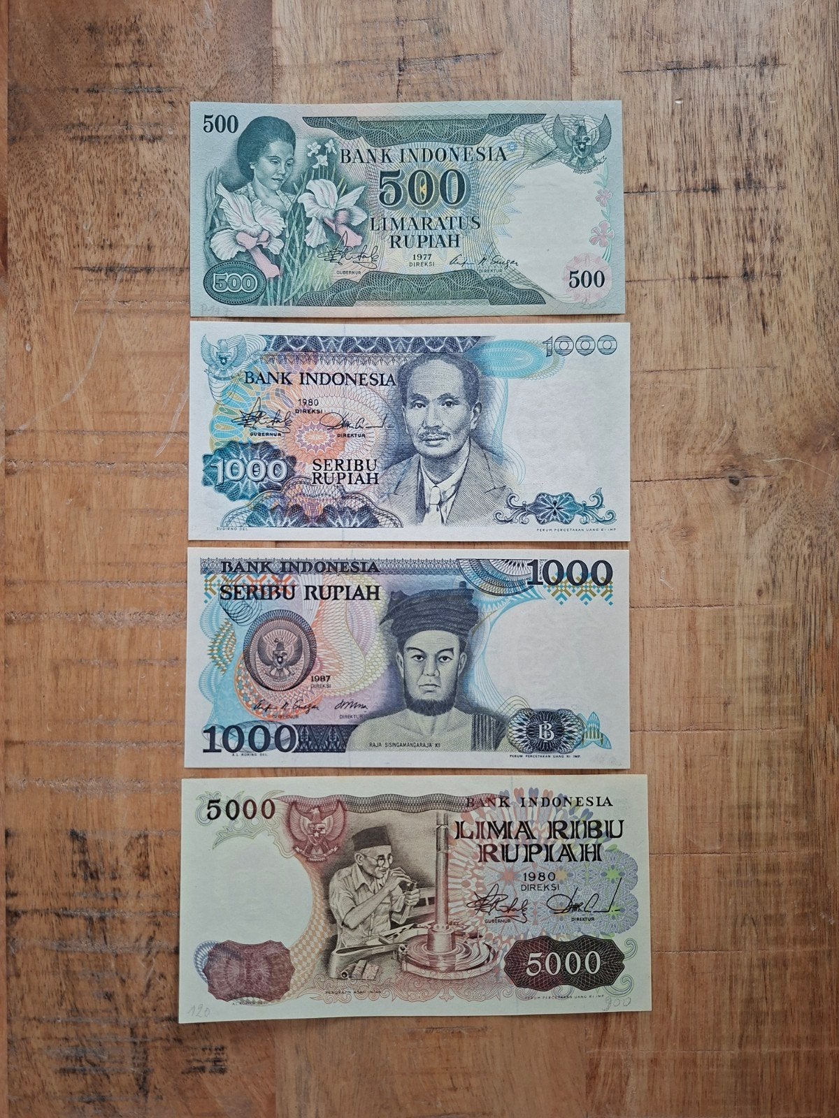 UNC Bankbiljetten Indonesië - Set van 4 biljetten, Postzegels en Munten, Bankbiljetten | Azië, Ophalen of Verzenden, Zuidoost-Azië