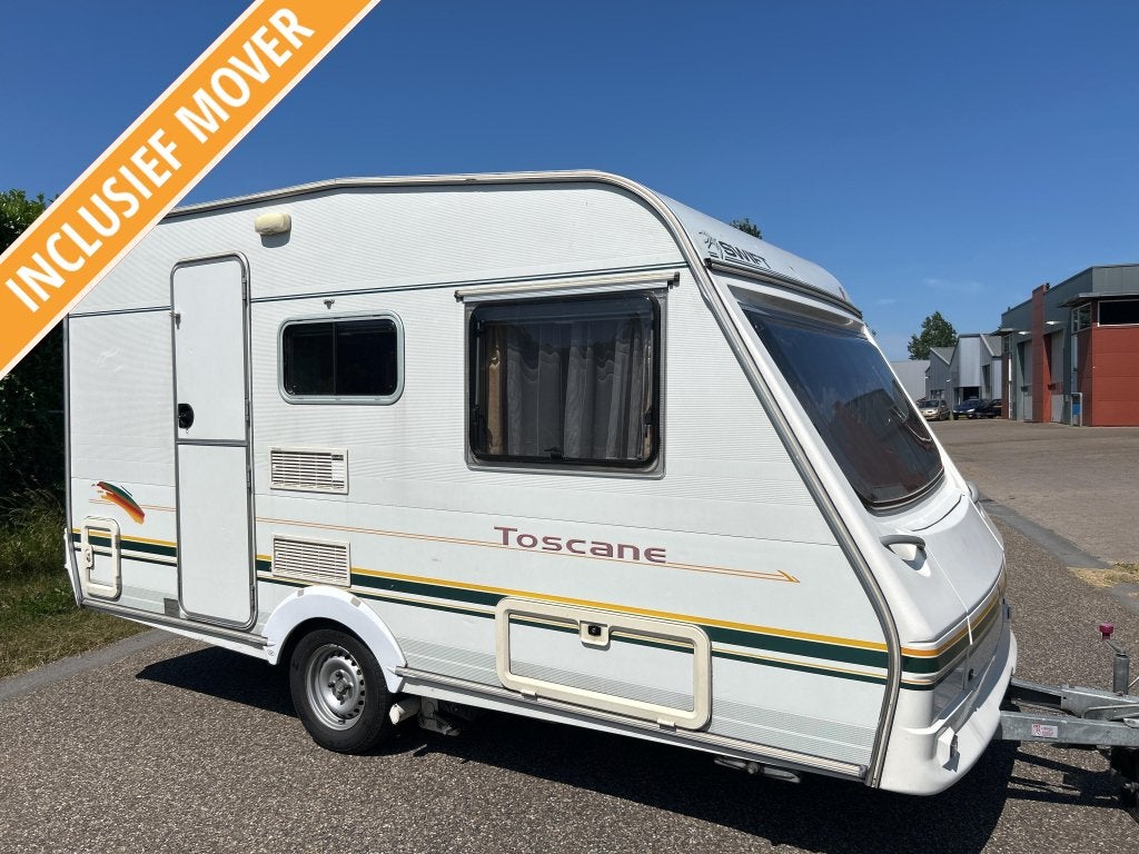 SWIFT TOSCANE VAST BED, LUIFEL, MOVER, Caravans en Kamperen, Caravans, Schokbreker, Bedrijf, Treinzit, Sprite - Swift Group