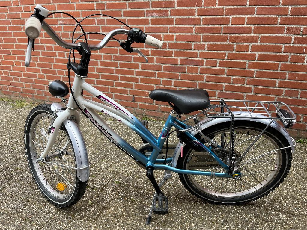 Meisjesfiets, Fietsen en Brommers, Fietsen | Meisjes, Terugtraprem, Gebruikt, Versnellingen, 20 inch