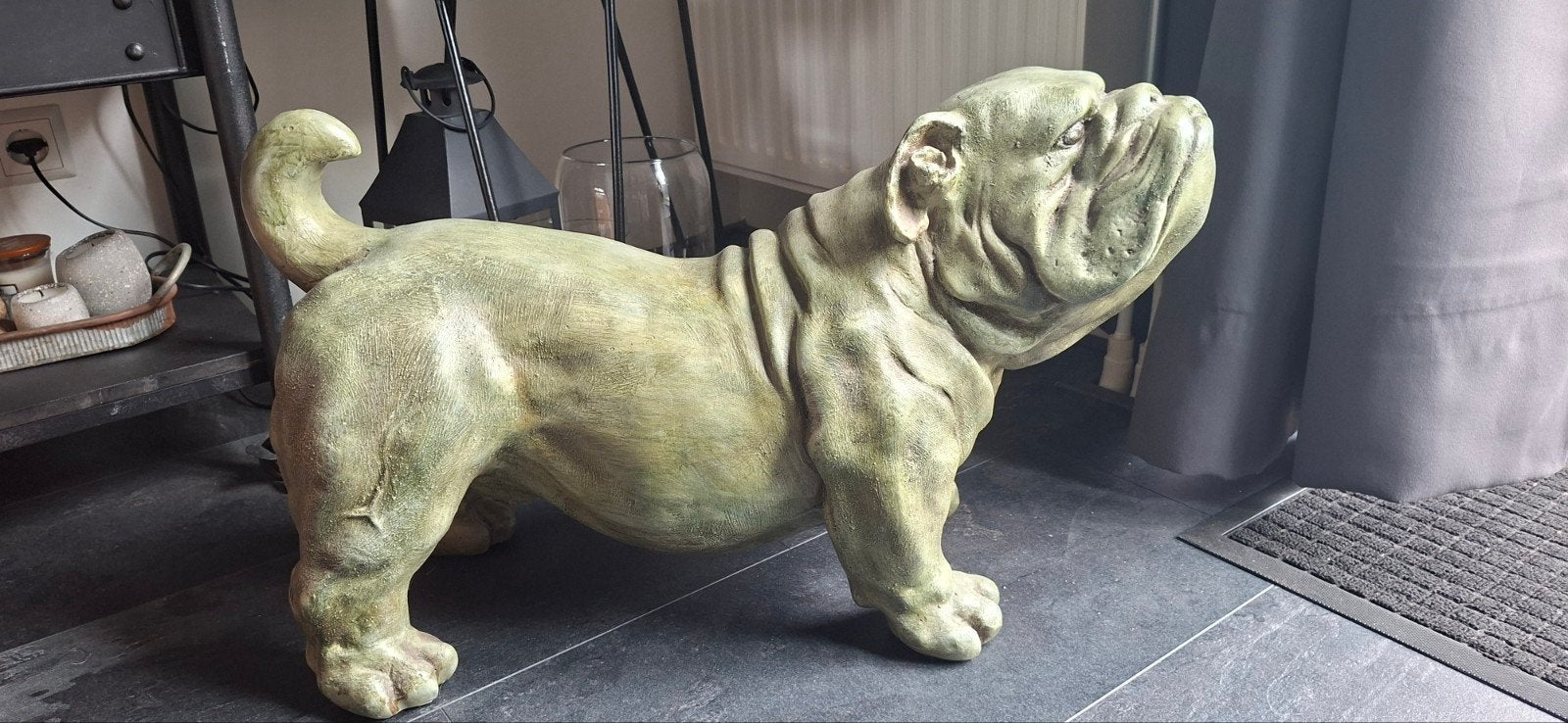 Zwaar Beeld Engelse Bulldog - Perfecte Staat (1999), Ophalen of Verzenden, Zoogdier, 20 - 50 cm, Steen of Keramiek