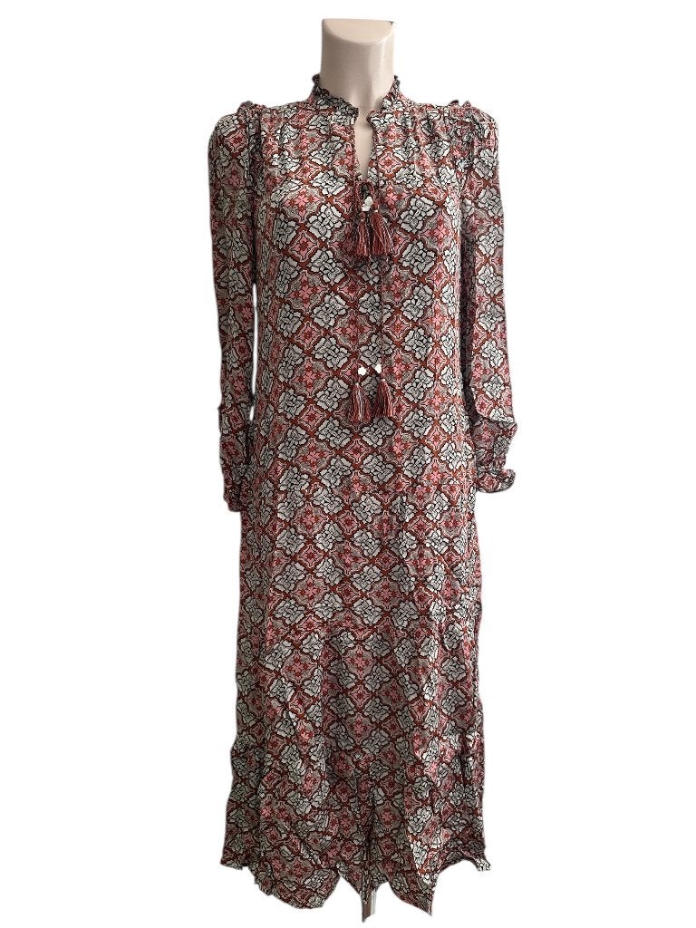 Moliin jurk S, Kleding | Dames, Ophalen of Verzenden, Zo goed als nieuw, Rood, Onder de knie