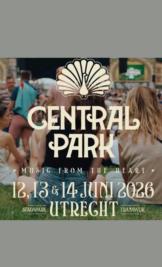 2 kaartjes voor Central Park zaterdag 13 juni 2026, Twee personen