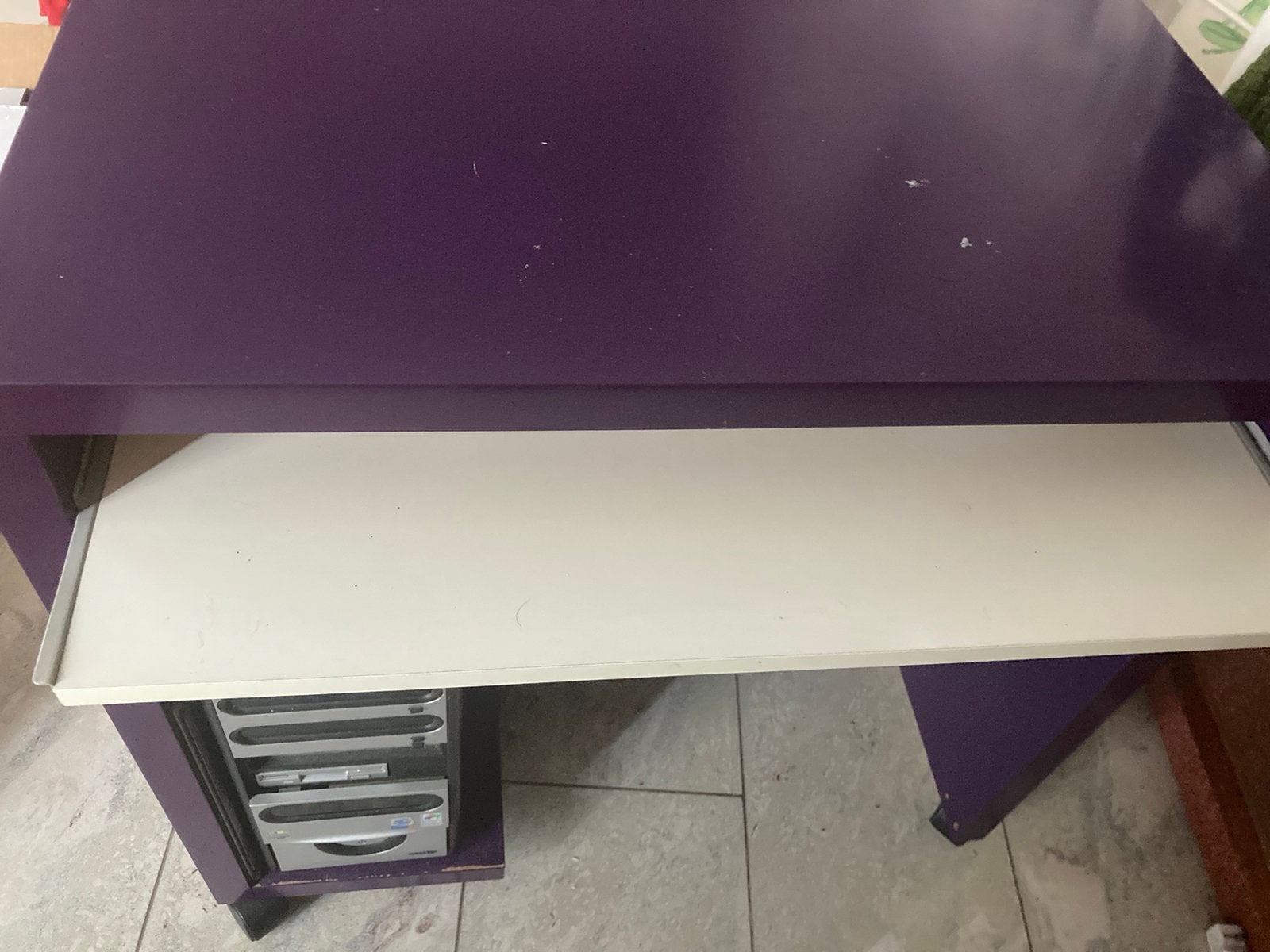 Ikea bureau op wielen, Huis en Inrichting, Bureaus, Ophalen, Gebruikt, Opzetstuk, Hout