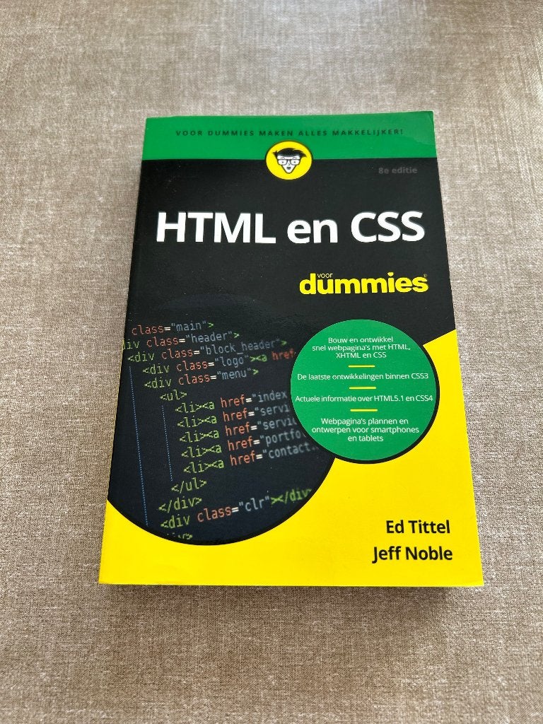 HTML en CSS voor dummies, Informatica en Computer, Ophalen of Verzenden, Overige niveaus, Ed Tittel & Jeff Noble
