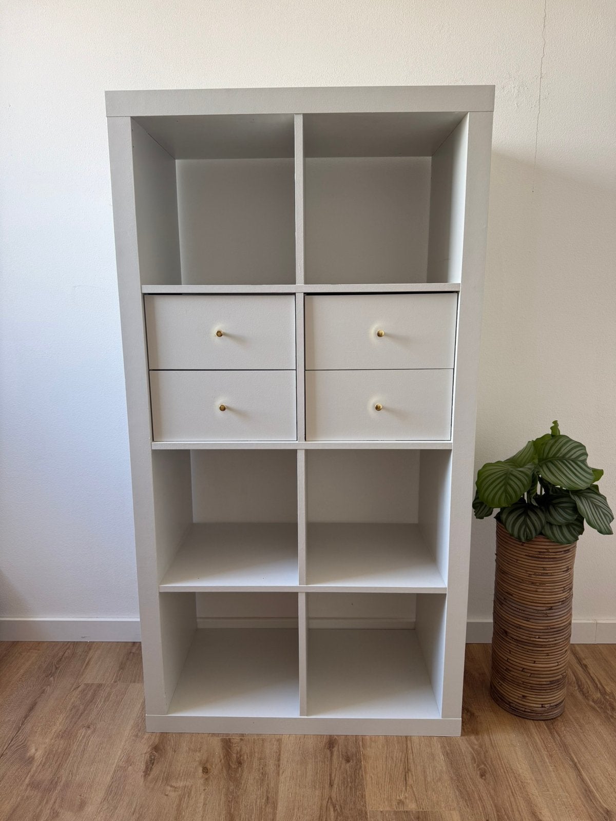 IKEA Kallax kast - 8 vakken incl. 4 lades, Ophalen, 100 tot 150 cm, 50 tot 100 cm, Zo goed als nieuw