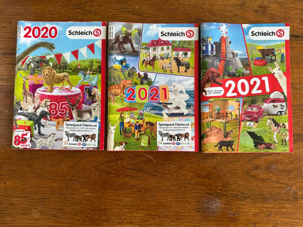 3 catalogi Schleich, Kinderen en Baby's, Speelgoed | Overig, Ophalen of Verzenden, Zo goed als nieuw, Jongen of Meisje