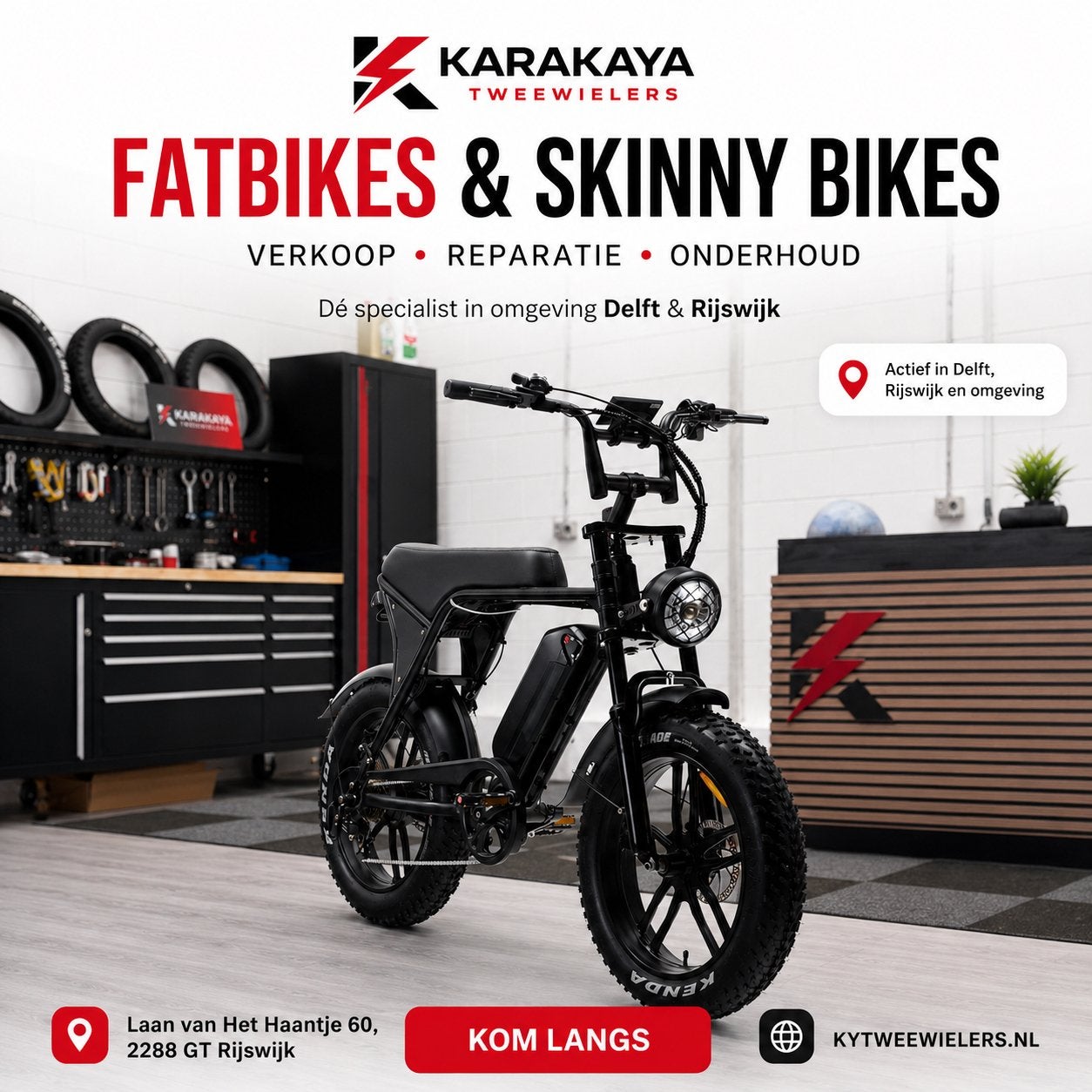Fatbike reparatie RIJSWIJK & DELFT🔧, Fietsen en Brommers, Elektrische fietsen, Ophalen of Verzenden, Zo goed als nieuw, Overige merken