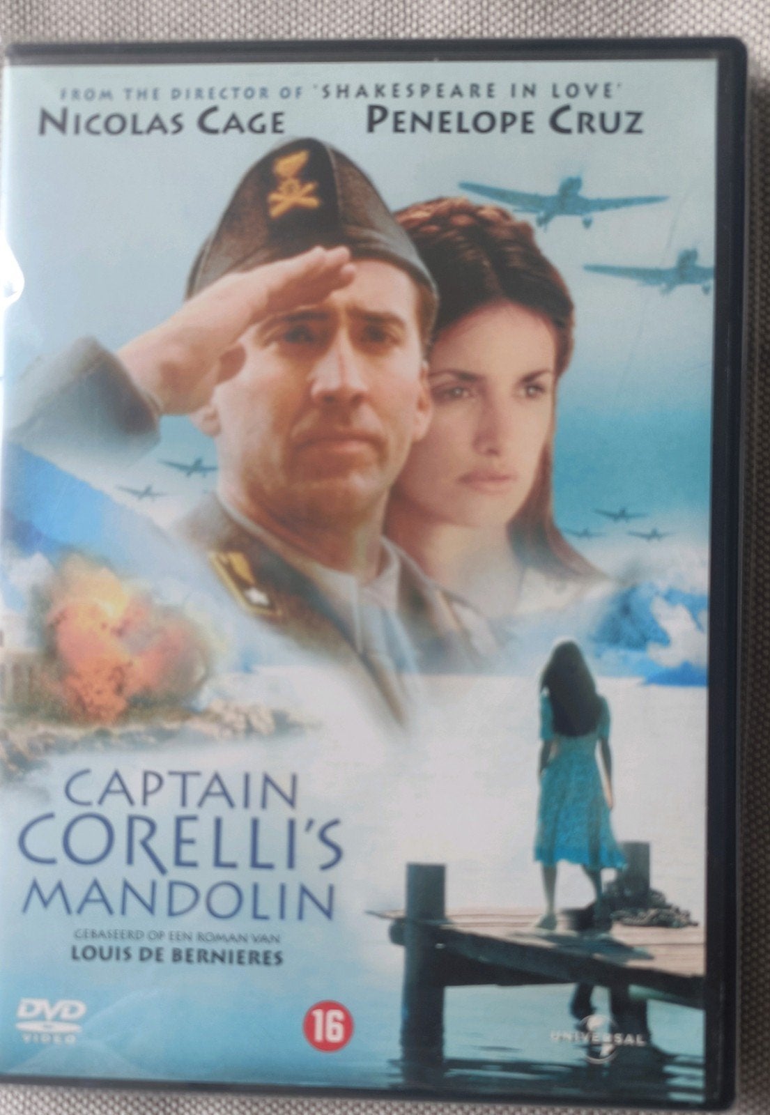 Captain Corelli's Mandolin DVD - Romantisch oorlogsdrama, Spaans, Vanaf 16 jaar, Breedbeeld, Ophalen of Verzenden
