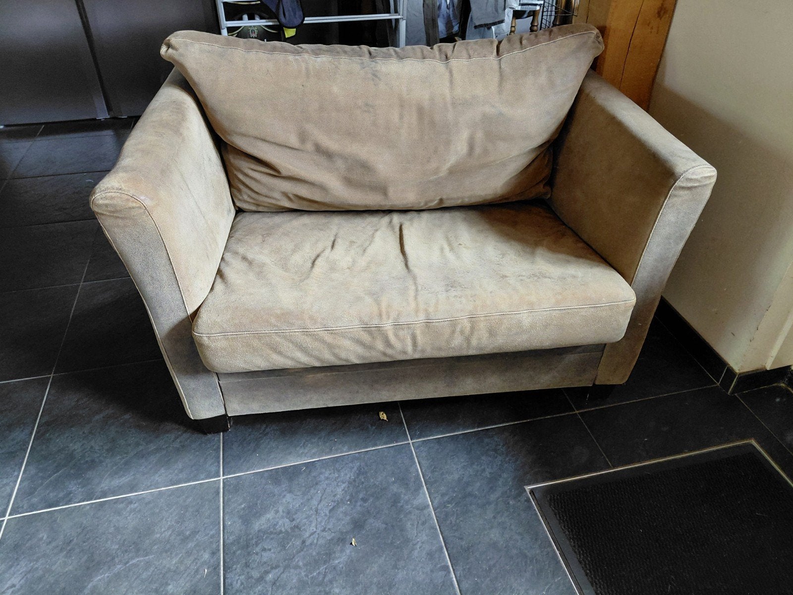 Gratis 2 persoons bank, Ophalen, Gebruikt, 75 tot 100 cm, Tweepersoons