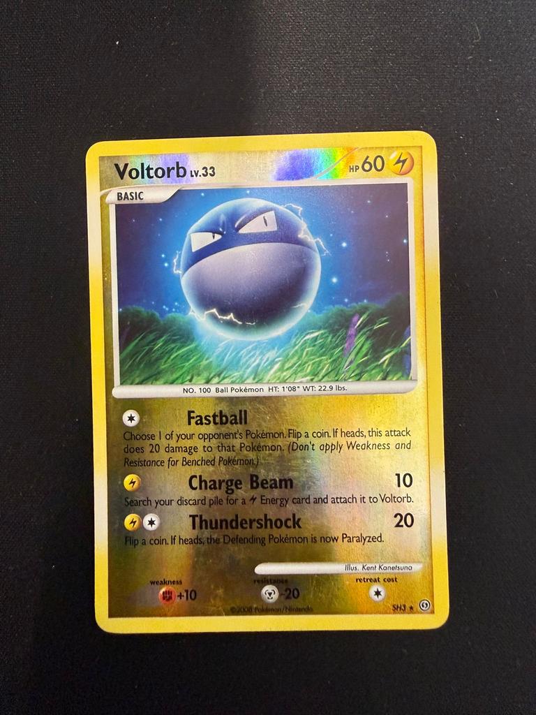 Voltorb LV.33 stormfront SH3 shiny exc pokemon, Ophalen of Verzenden, Gebruikt, Losse kaart, Foil