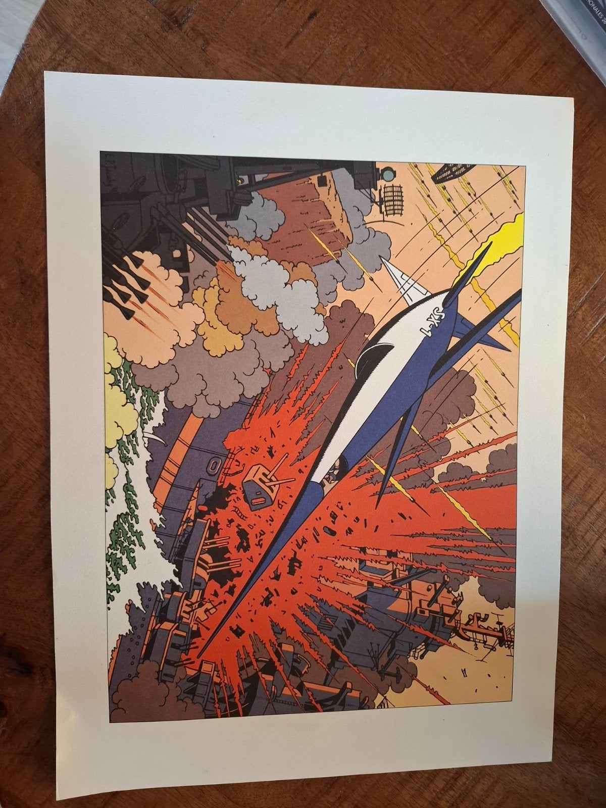 Zeefdruk Blake en Mortimer - Het Geheim van de Zwaardvis, Ophalen of Verzenden
