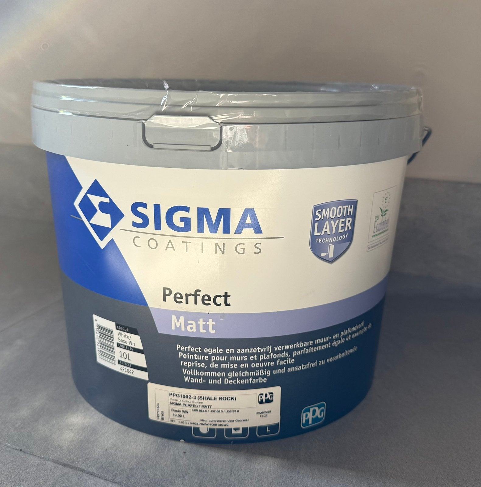 Sigma Perfect Matt Muurverf  Shale Rock | 10L, Ophalen, Nieuw, Wit