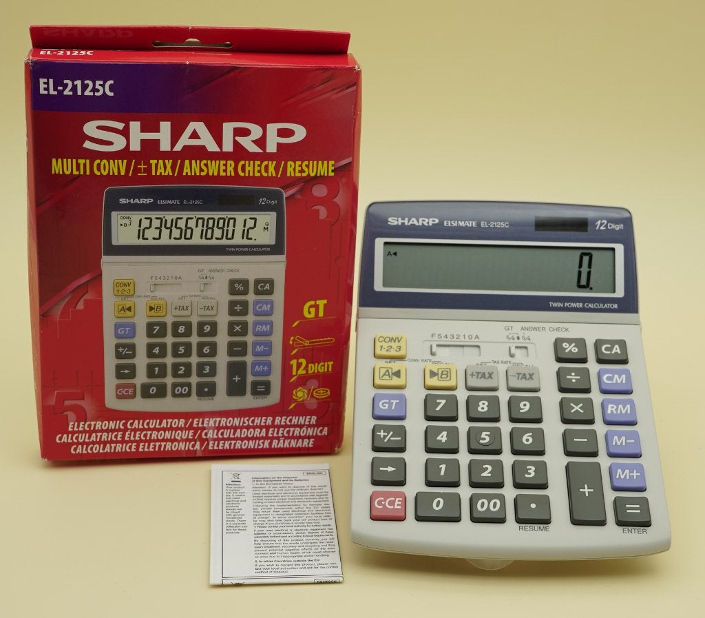 Professionele en uitgebreide Sharp EL-2125C rekenmachine, Diversen, Sharp, ., Ophalen of Verzenden, Zo goed als nieuw