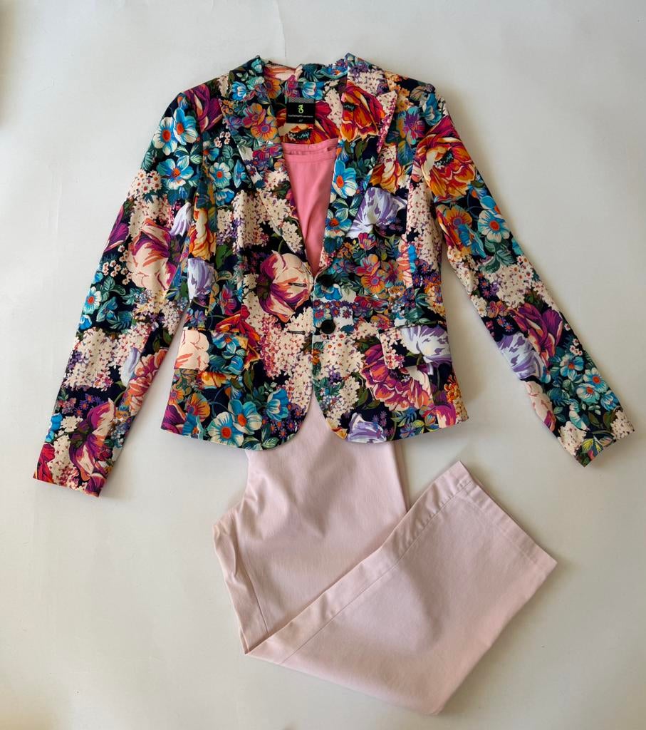 Summum Woman colbert, blazer, kleurig, bloemen, maat 40, Maat 38/40 (M), Summum Woman, Overige kleuren, Ophalen of Verzenden