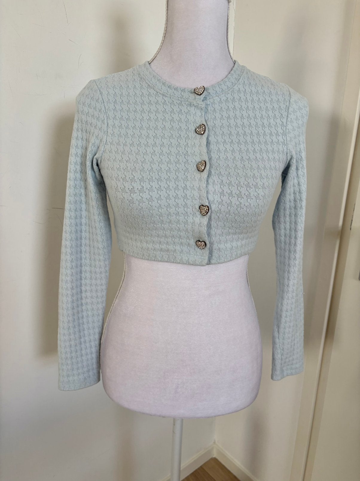 Lichtblauwe Bershka bolero - maat XS/34, Ophalen of Verzenden, Zo goed als nieuw, Maat 34 (XS) of kleiner, Blauw