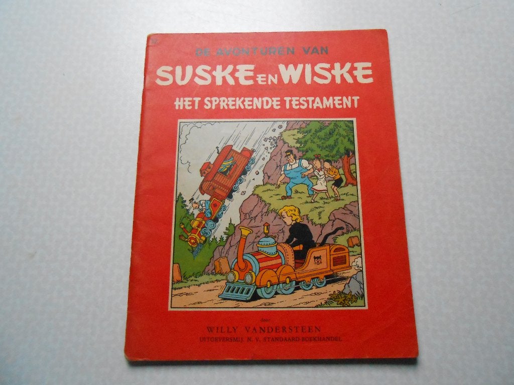 Suske en wiske 32 Het sprekende testament 1958 1 ste druk., Gelezen, Willy Vandersteen, Eén stripboek, Ophalen of Verzenden