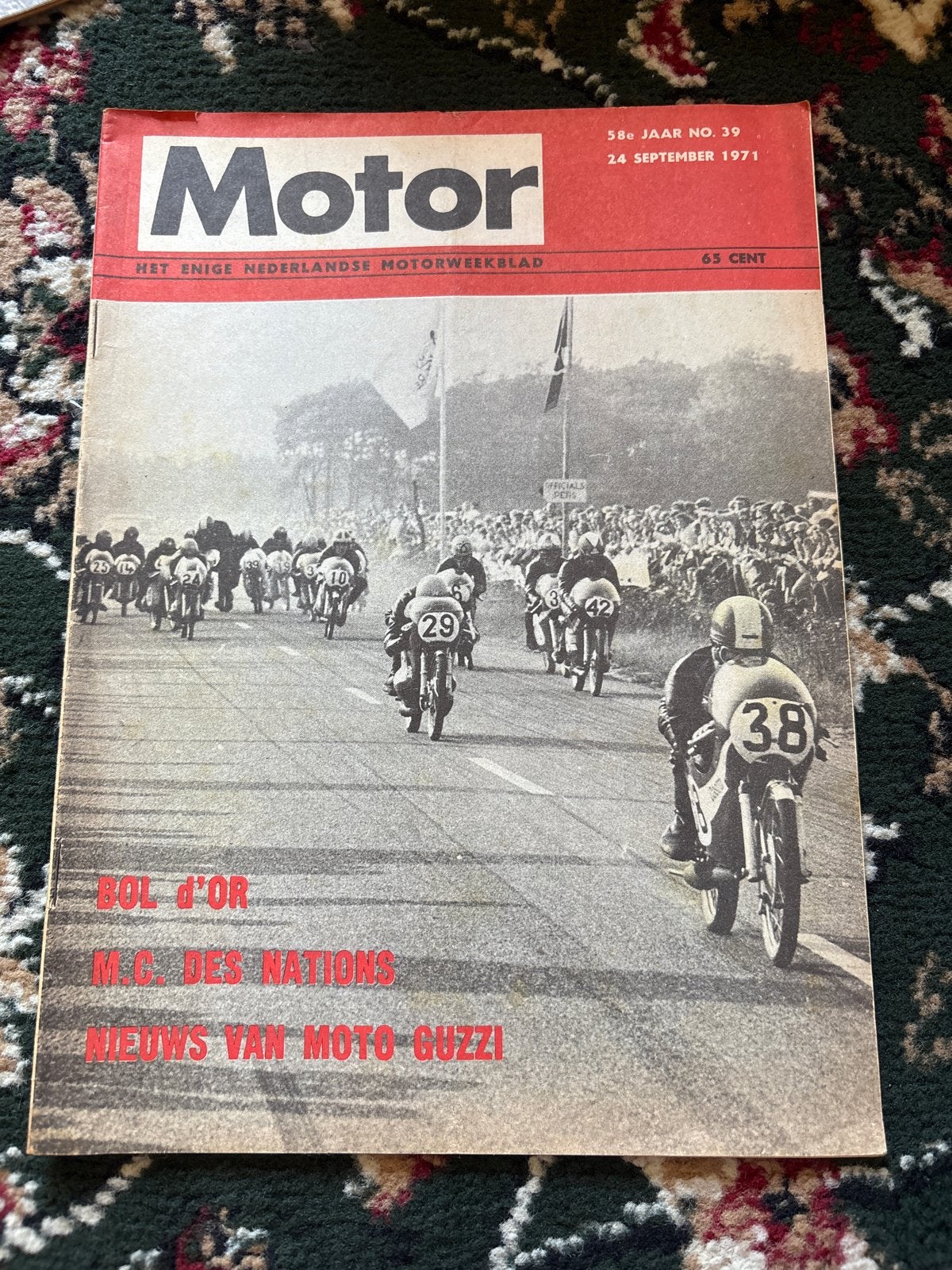 Motorweekblad Motor - 24 september 1971 - Bol d'Or, Boeken, Motoren, Ophalen of Verzenden, Gelezen, Algemeen