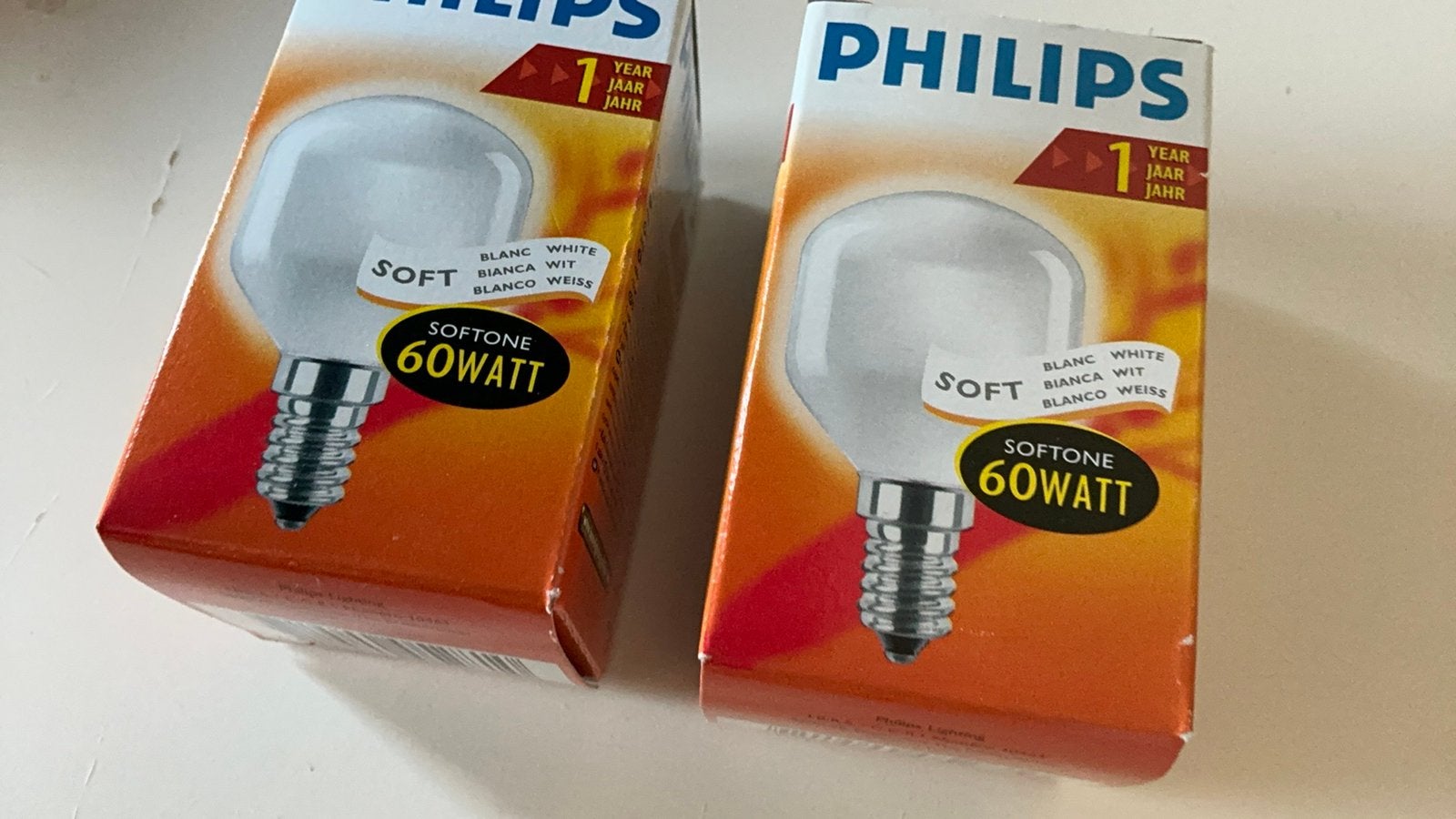 Philips softone 25,40,60 watt E14 /E27, Gloeilamp, ., Dimbaar, Nieuw