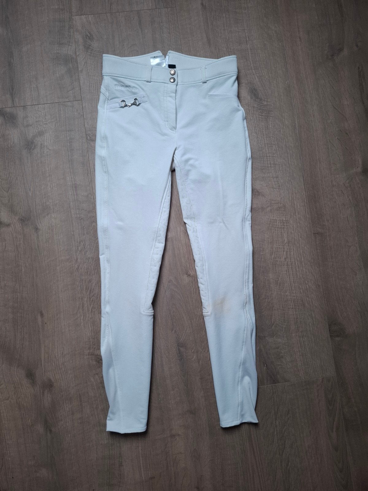 Montar witte rijbroek, Gebruikt, Dressuur, Montar, Onderkleding