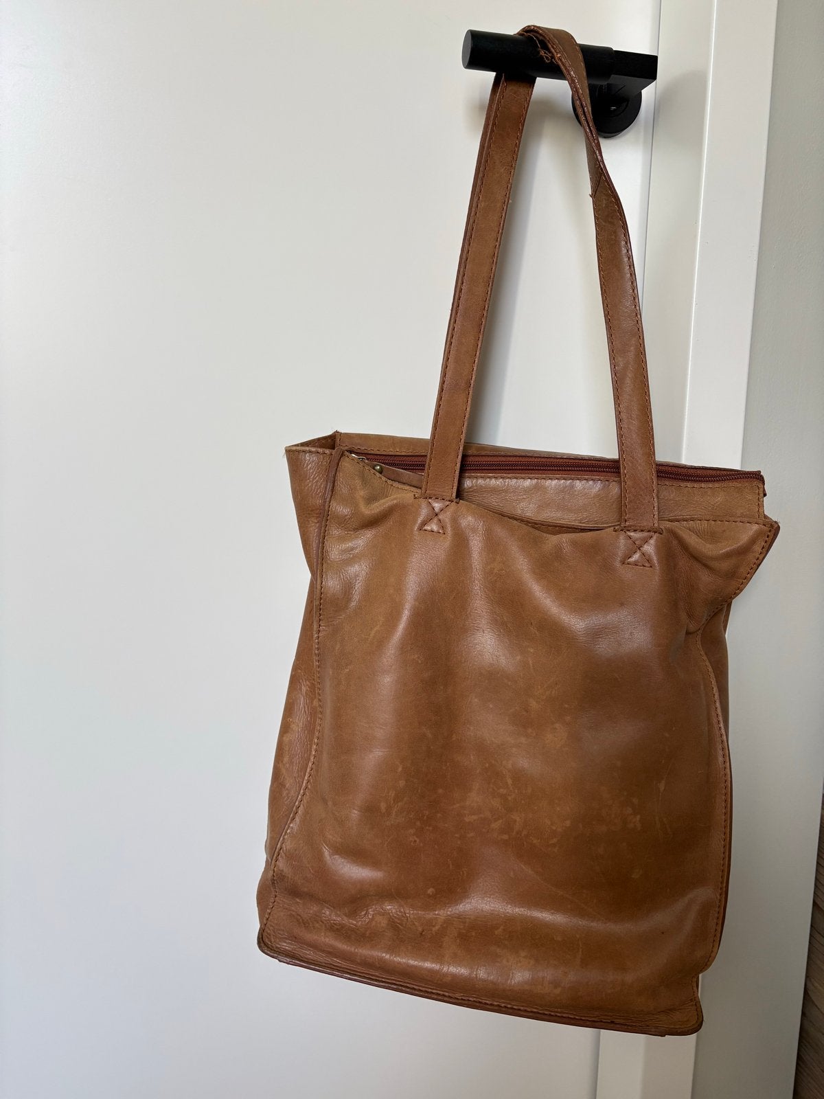 Burkely Leren laptoptas in bruin, Ophalen of Verzenden, Gebruikt, Bruin, Shopper