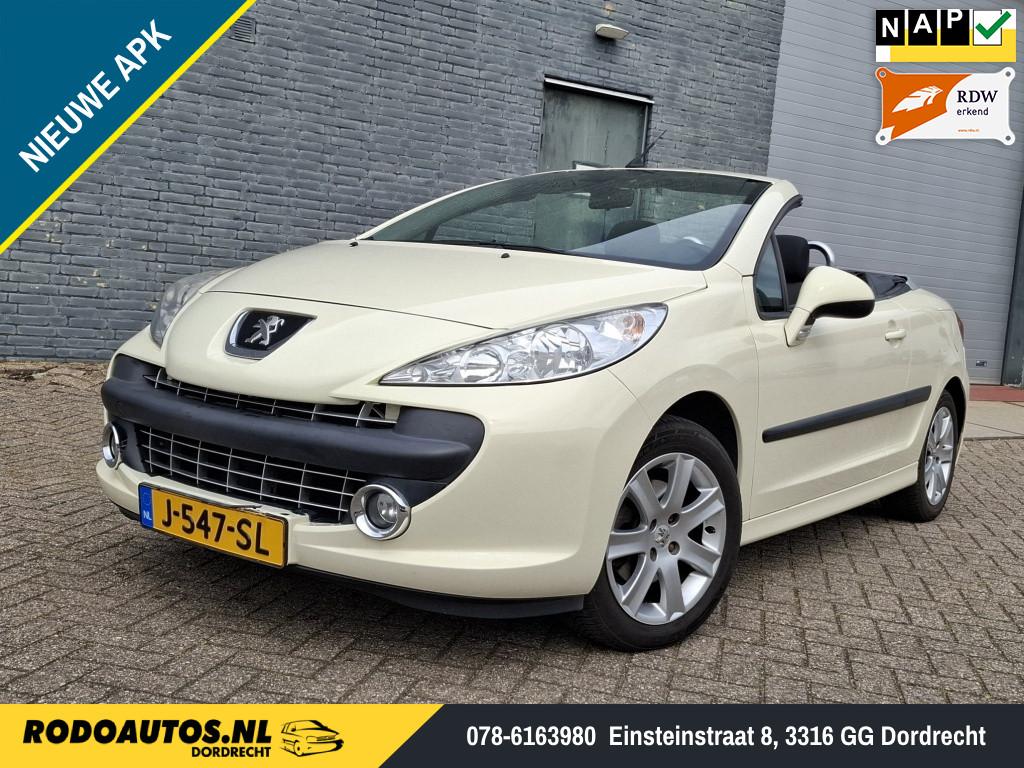Peugeot 207 CC 1.6 VTi Première Airco Creme Wit Nw APK ✅, Auto's, Peugeot, Bedrijf, Te koop, ABS, Airbags, Airconditioning, Alarm