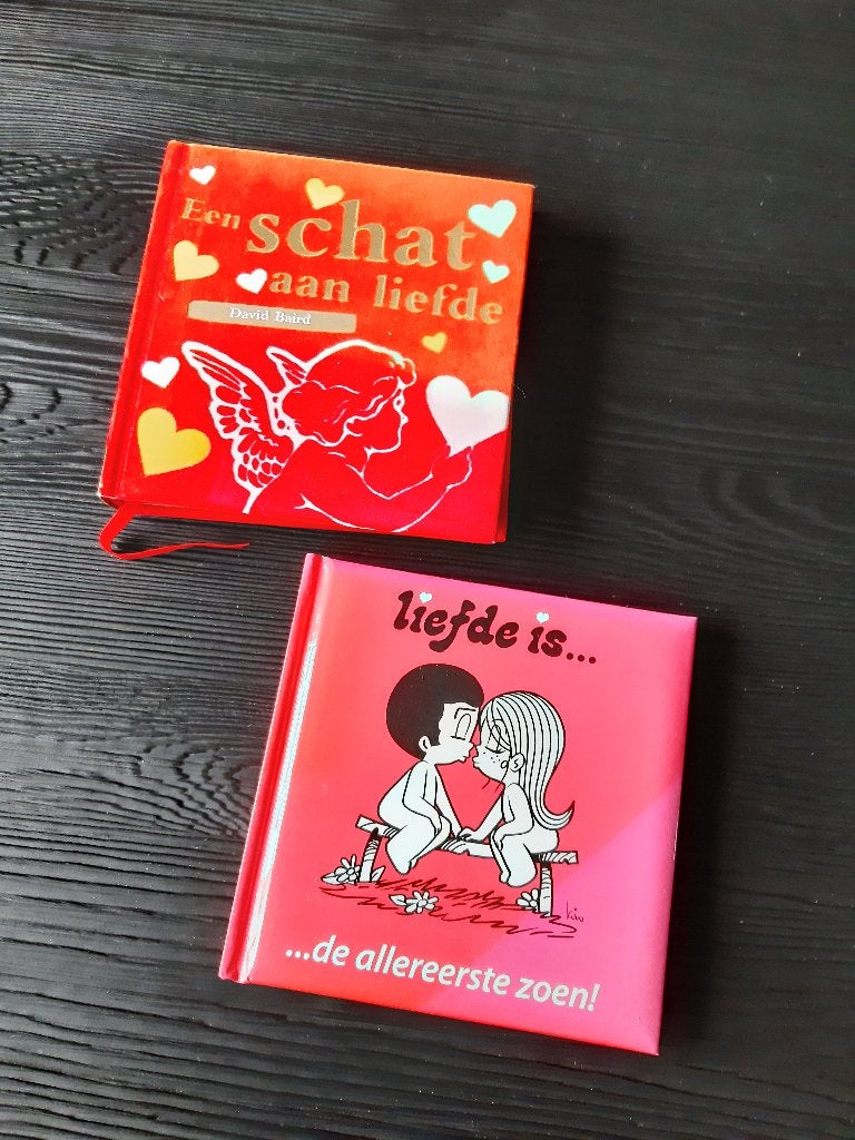 2 x boek over liefde: schat aan liefde en liefde is ......, Ophalen of Verzenden, Zo goed als nieuw, Overige typen