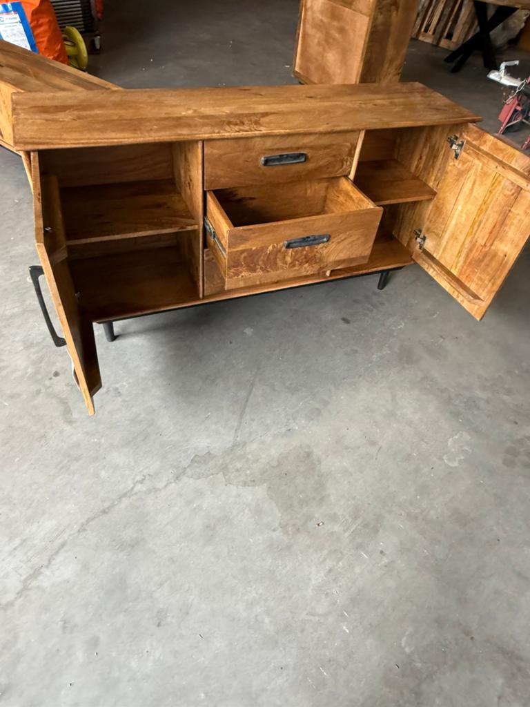 Mango houten dressoir nieuw, Ophalen, Nieuw, 25 tot 50 cm