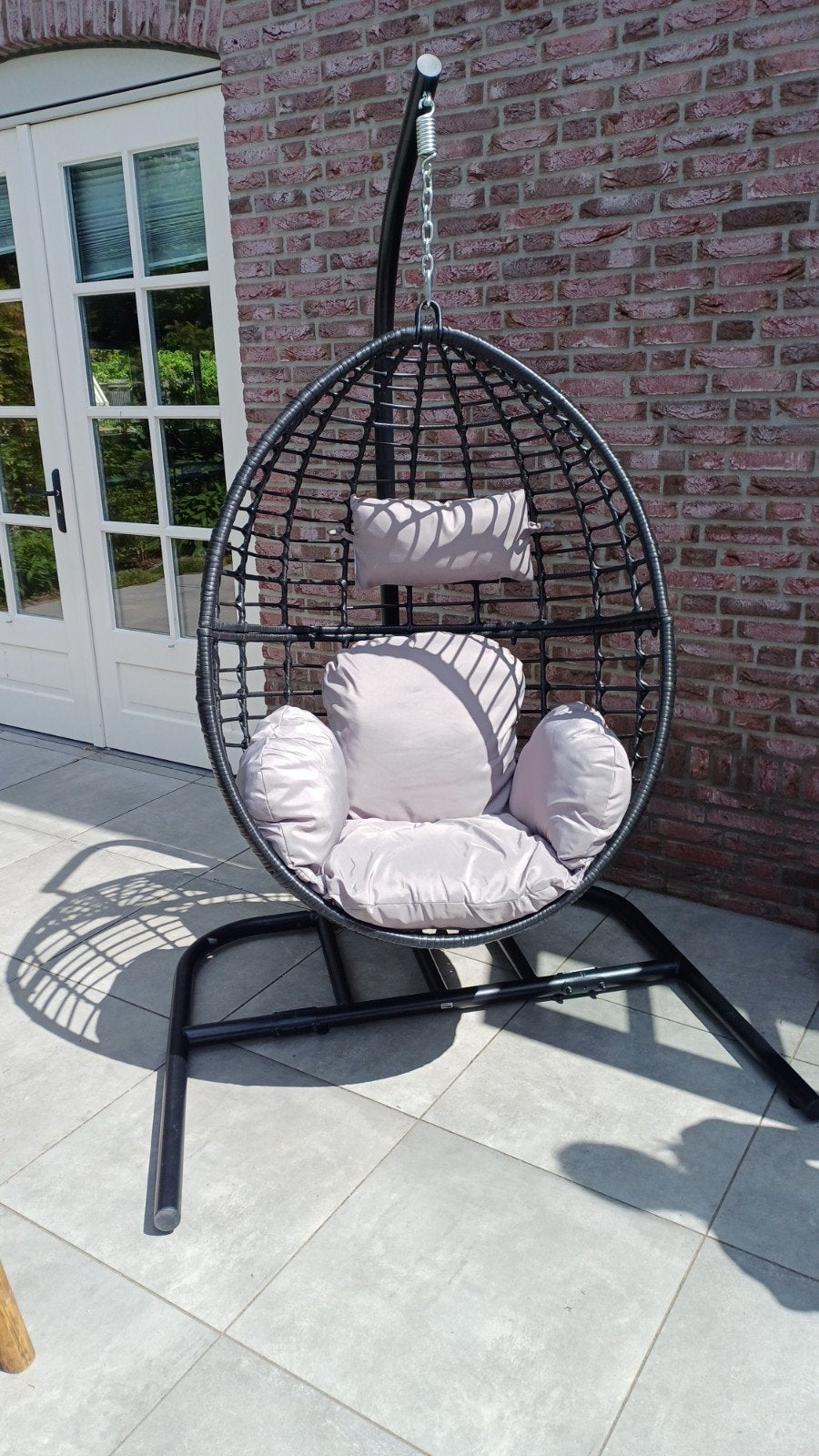 Hangstoel Eistoel Egg Chair Tuinstoel  Zwart Rotan Sale!!, Tuin en Terras, Tuinstoelen, Ophalen, Nieuw, Rotan