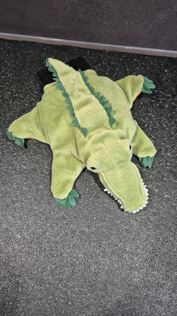 Handpop Krokodil, Beleduc, 26 cm. 6B14, Tweedehands verkoop, Tweedehands verkoop, Gebruikt, Overige typen