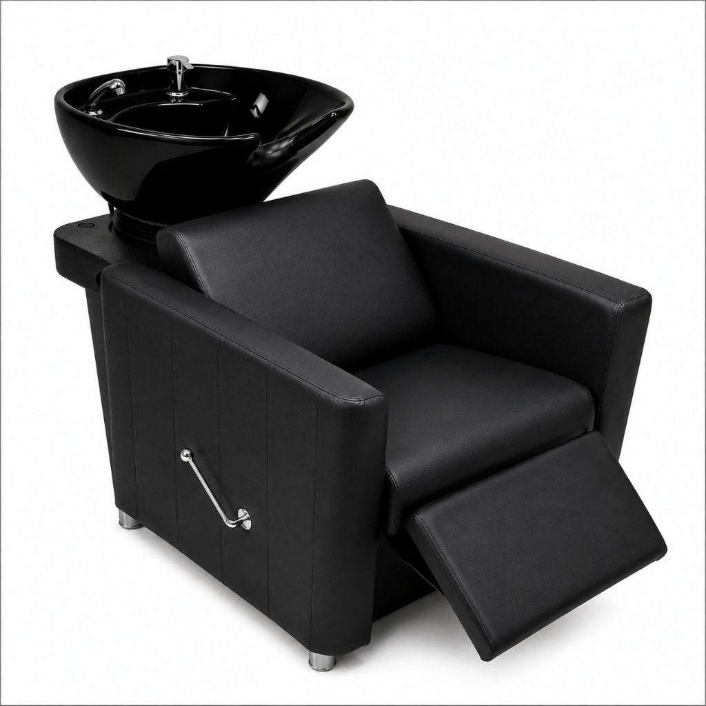 Wasunit Serena Black Basin Professionele met Zwarte Wasbak, MODERN, Nieuw, Ophalen of Verzenden, Vijf, Zes of meer stoelen
