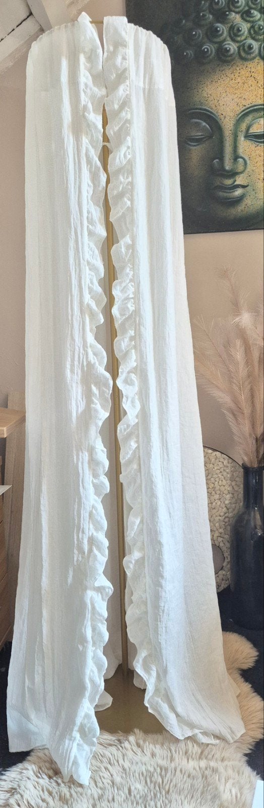 Jollein - Baby Sluier Vintage Ruffle (Ivory) met stok staand, Ophalen