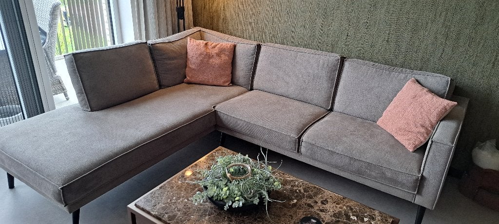 Hoekbank met een Chaise Longue, Huis en Inrichting, Ophalen, Gebruikt, Hoekbank, 75 tot 100 cm