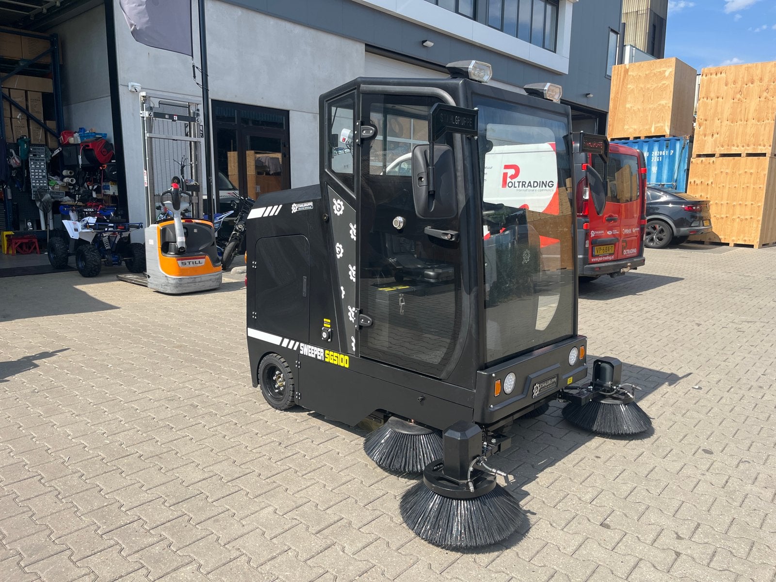 Nieuwe Stahlgruppe Sweeper SGS 100 Veegmachine, Ggg, Ggg, Nieuw, Ophalen
