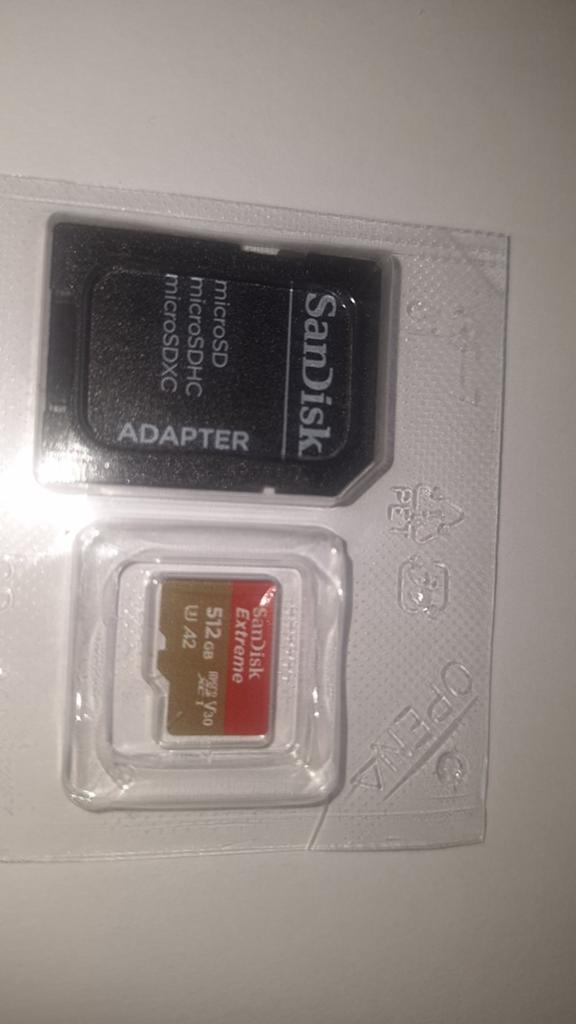 SanDisk Extreme microSDXC 512 GB met adapter, Nieuw, 512 GB, Smartphone, MicroSDXC