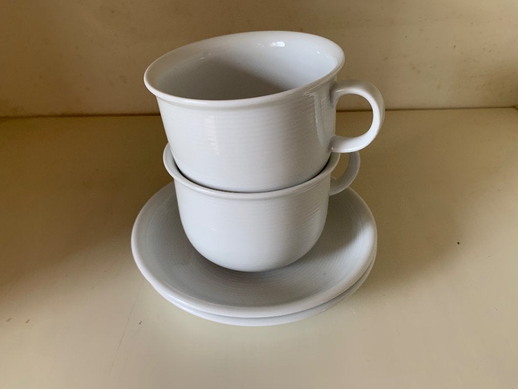 Grote kop en schotel Thomas Trend servies, wit, Ophalen, Overige merken, Zo goed als nieuw, Overige stijlen