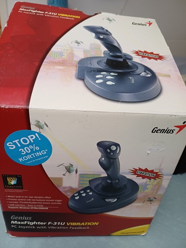 Game joystick nieuw! maxfighter F-31U, Computers en Software, Joysticks, Ophalen of Verzenden, Nieuw, Genius MaxFighter
