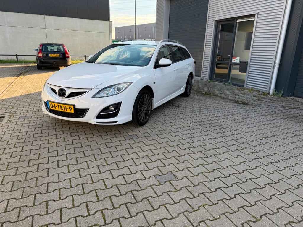Mazda 6 Sportbreak 2.0 GT-M Line|Half leder|Stoelverwarming|, Auto's, Euro 5, Gebruikt, Zwart, 4 cilinders